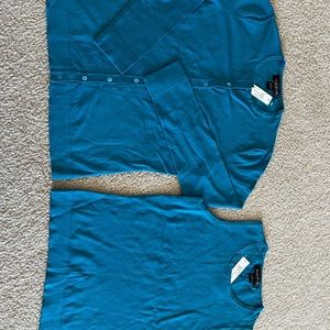 August Silk Sweater Twin set Teal Blue NWT Sz M